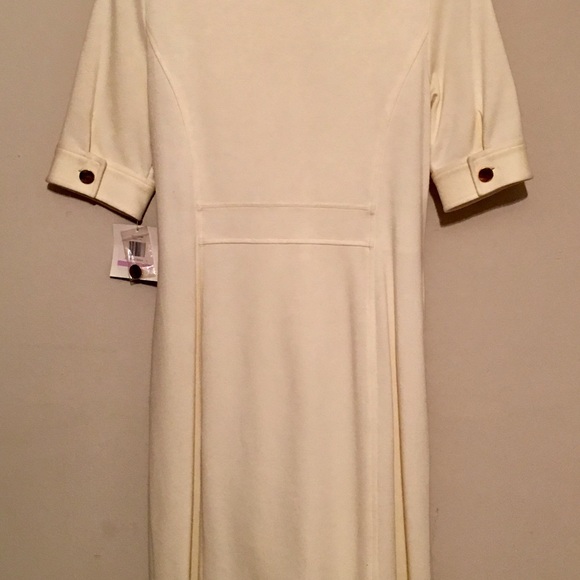 Ellen Tracy Cream Dress Size 6 - Picture 3 of 3